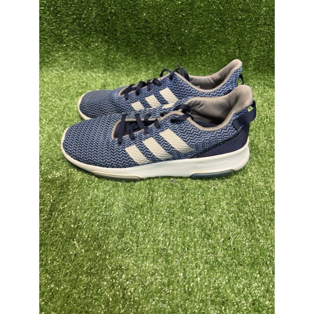 Youth Adidas Cloudfoam Racer TR Blue Grey Running Shoes Sneakers Size 5.5